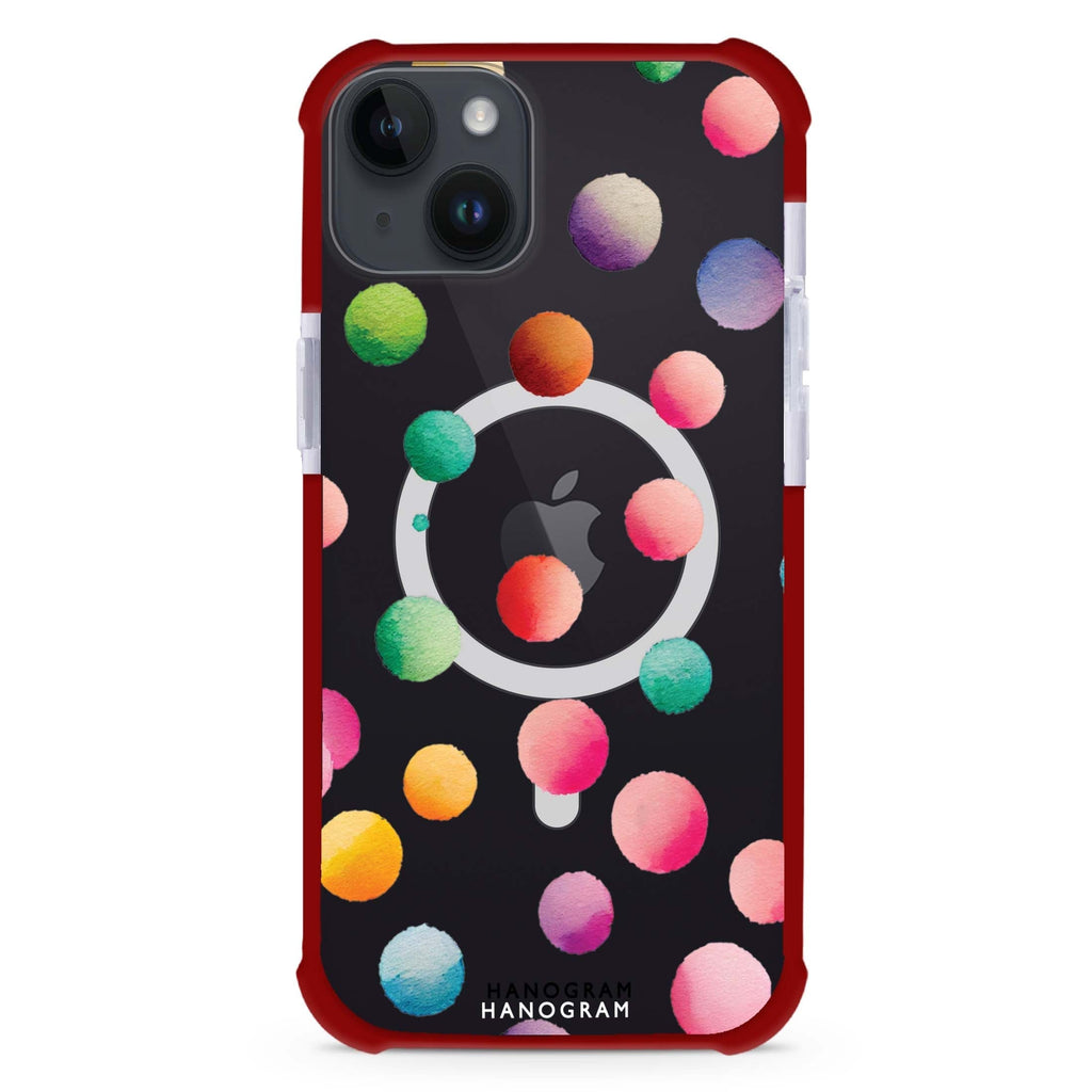 Watercolour Polka Dot iPhone 15 Plus Magsafe 兼容超強防摔保護殼