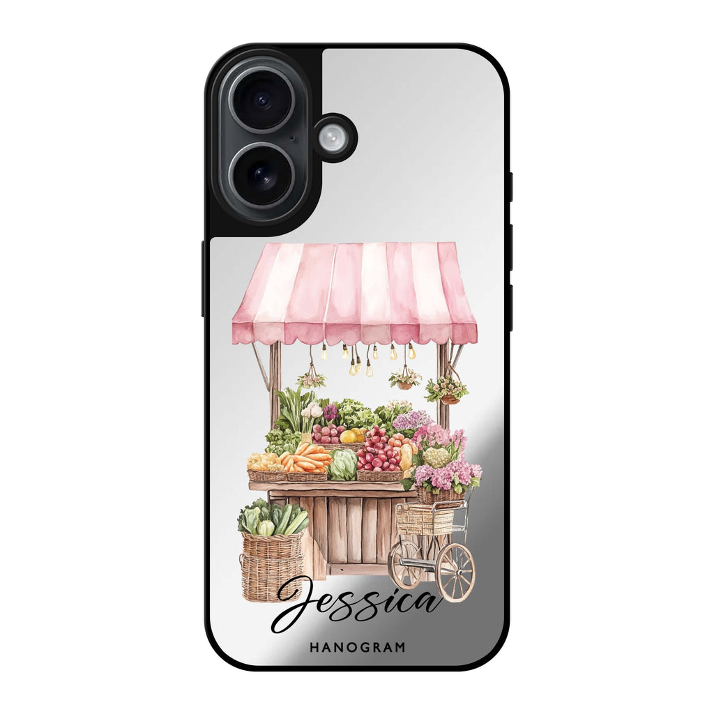 Reflective iPhone 16 Mirror Case –Blush Market iPhone Design