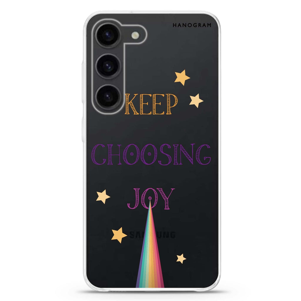 Keep choosing joy Samsung Galaxy 水晶透明保護殼
