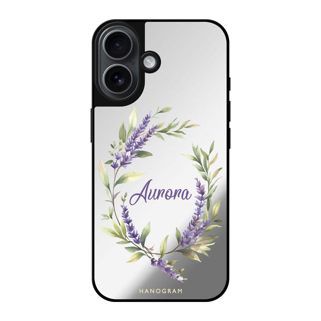 Reflective iPhone 16 Mirror Case –Lavender Ring iPhone Design