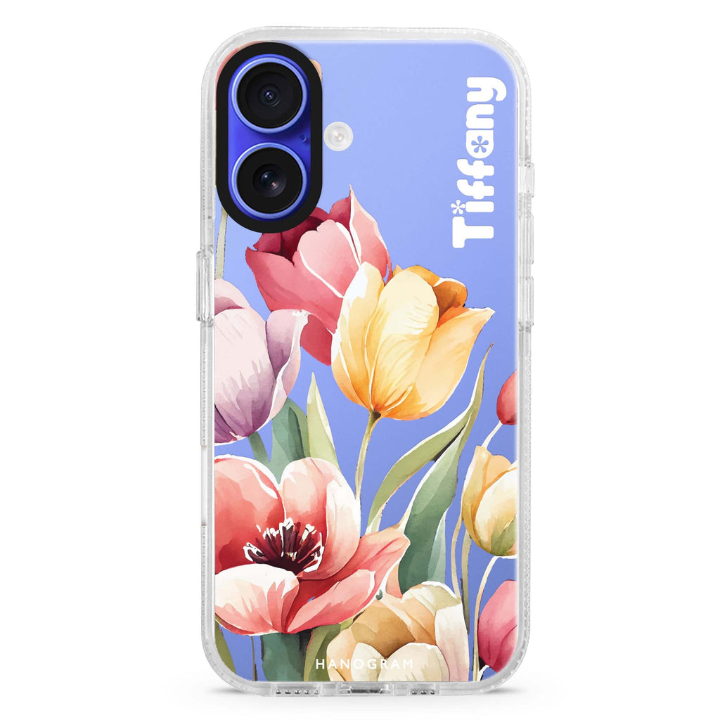 Watercolor tulip 水晶透明保護殼