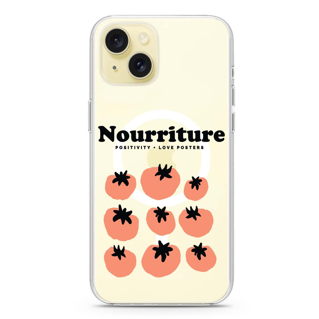 Nourriture iPhone 15 Plus Magsafe 兼容水晶透明保護殼