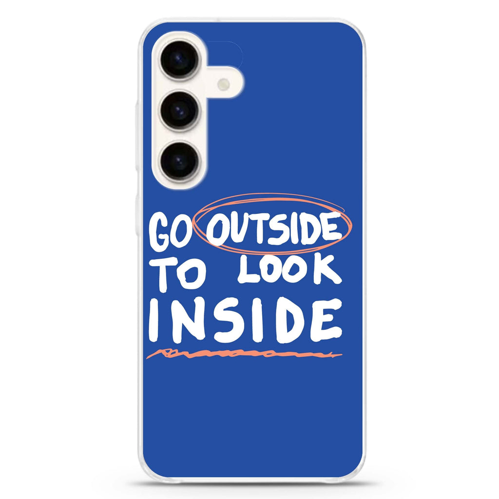 Go Outside to Look INSIDE Samsung Galaxy S26/S25/S24 水晶透明保護殼正面展示