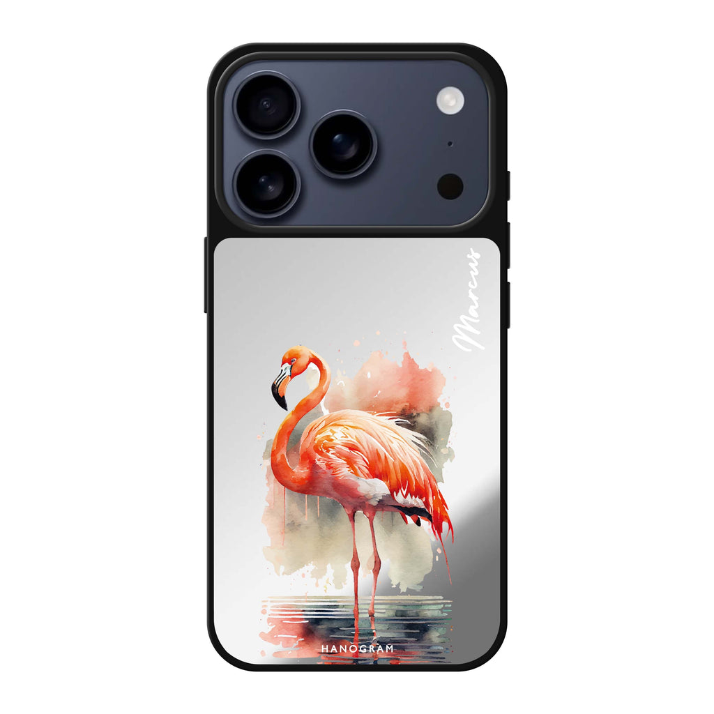 Flamingo in water 火烈鳥 iPhone 17 Pro Max 鏡面手機殼主圖