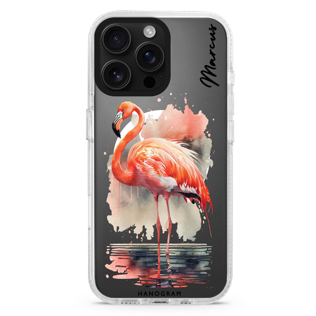 Flamingo in water Magsafe 兼容水晶透明保護殼