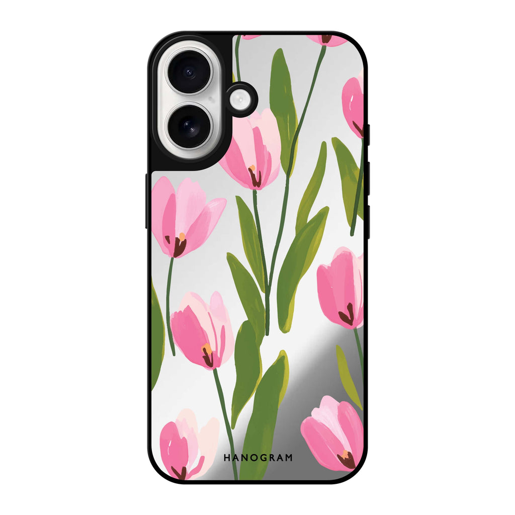Reflective iPhone 16 Mirror Case –Tulip Waltz iPhone Design