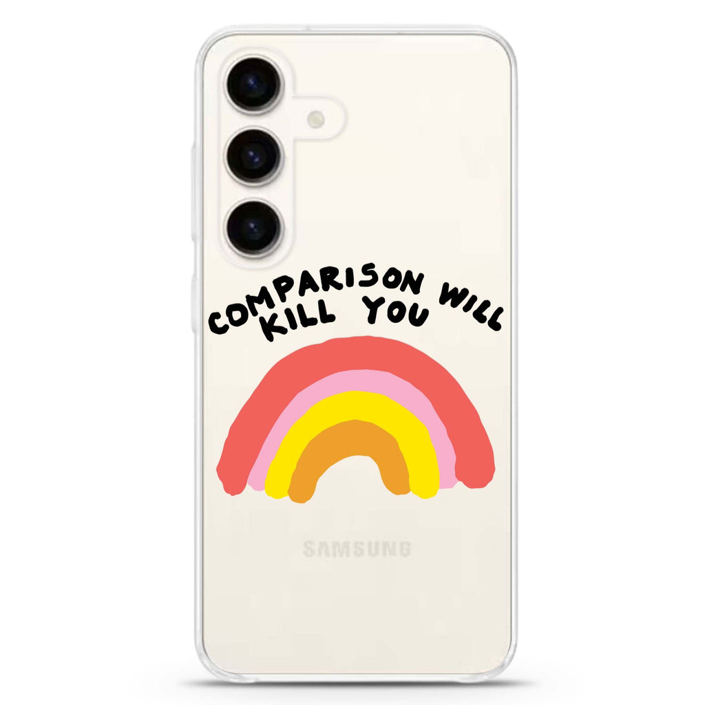 No Comparison Samsung Galaxy S26/S25/S24 水晶透明保護殼正面展示