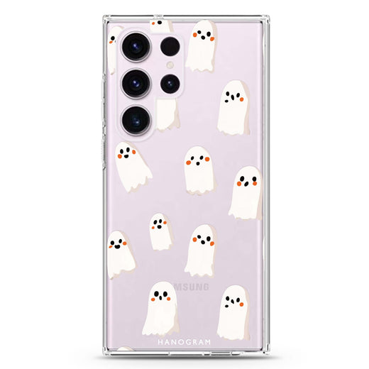 Midnight Ghosties Samsung Galaxy Ultra 透明保護殼，適用 S26/S25/S24/S23 Ultra，圖1