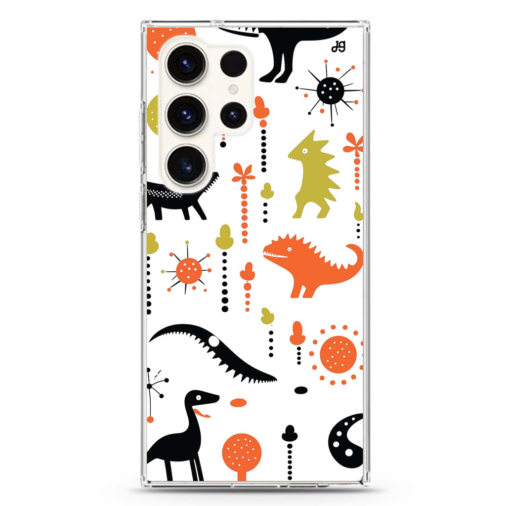 Dino Delight Samsung Galaxy Ultra 透明保護殼，適用 S26/S25/S24/S23 Ultra，圖1