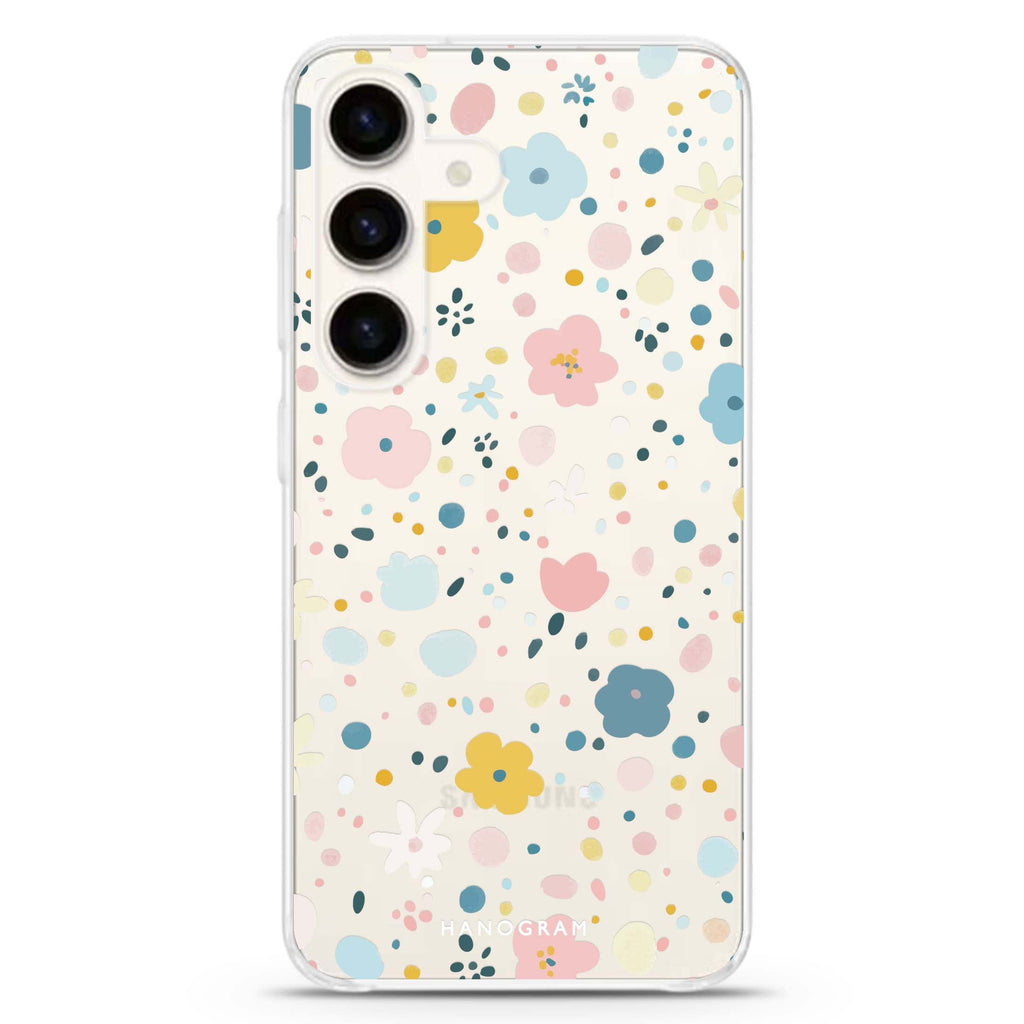 Sugar Bloom Samsung Galaxy S26/S25/S24 水晶透明保護殼正面展示
