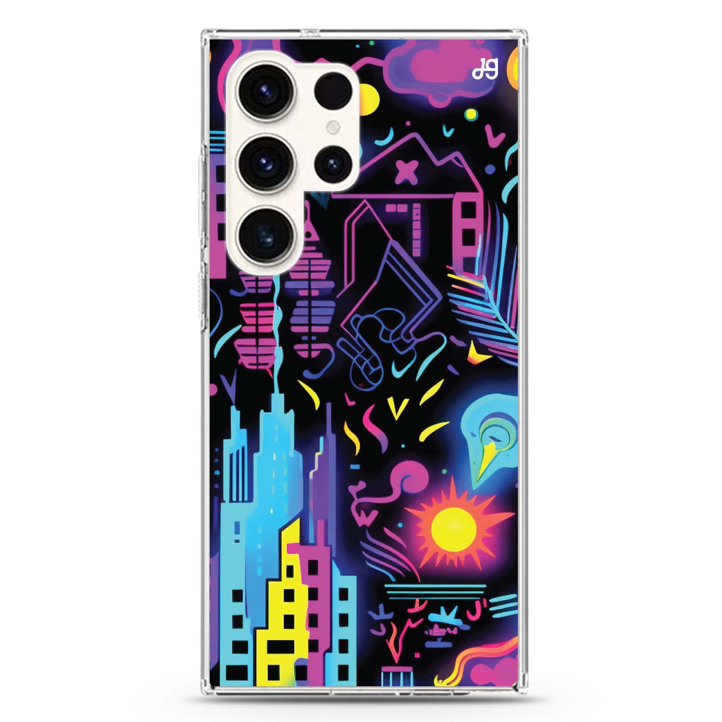 Electric Elegance Samsung Galaxy Ultra 透明保護殼，適用 S26/S25/S24/S23 Ultra，圖1