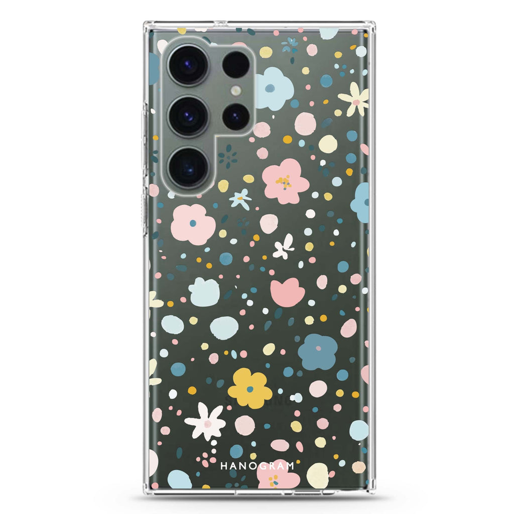 Sugar Bloom Samsung Galaxy Ultra 透明保護殼，適用 S26/S25/S24/S23 Ultra，圖1