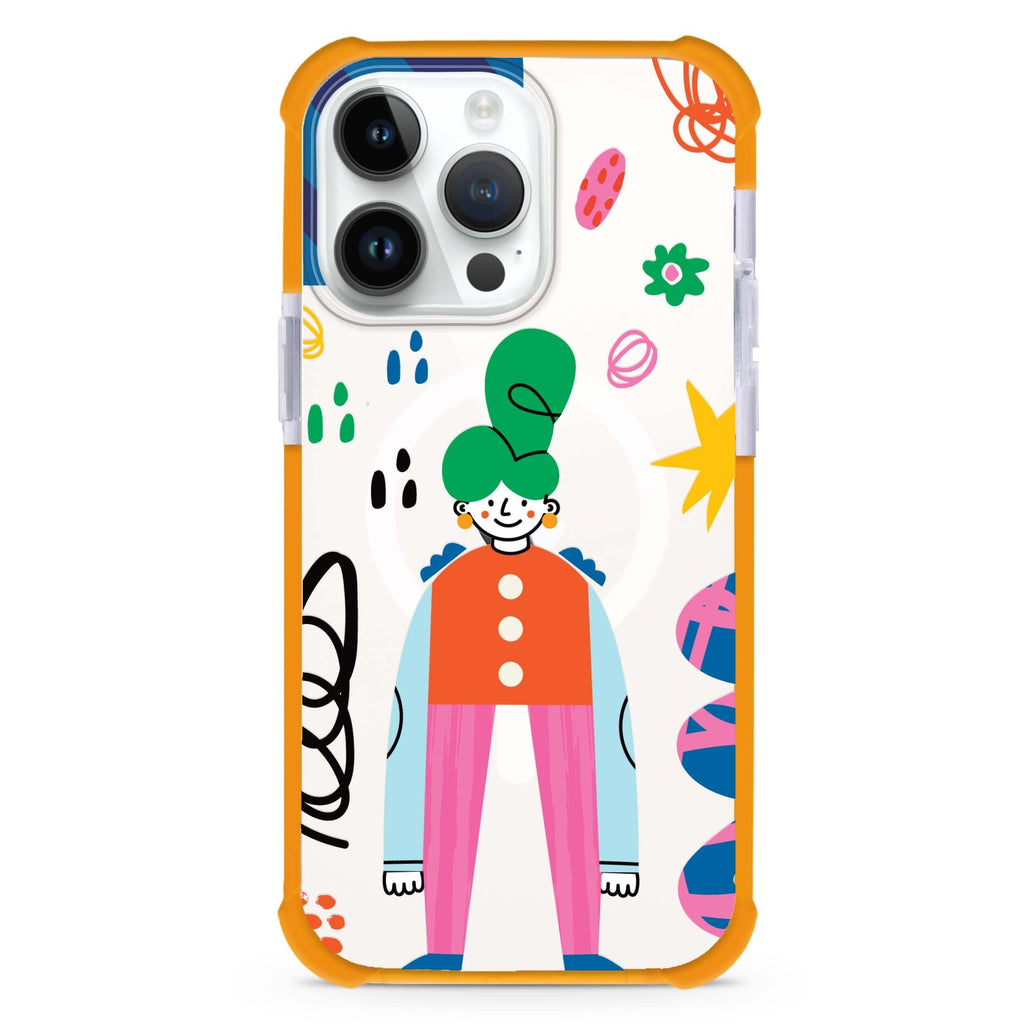 Abstract People iPhone Magsafe 兼容超強防摔保護殼