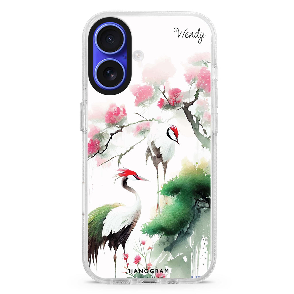 Pines & cranes Magsafe 兼容水晶透明保護殼