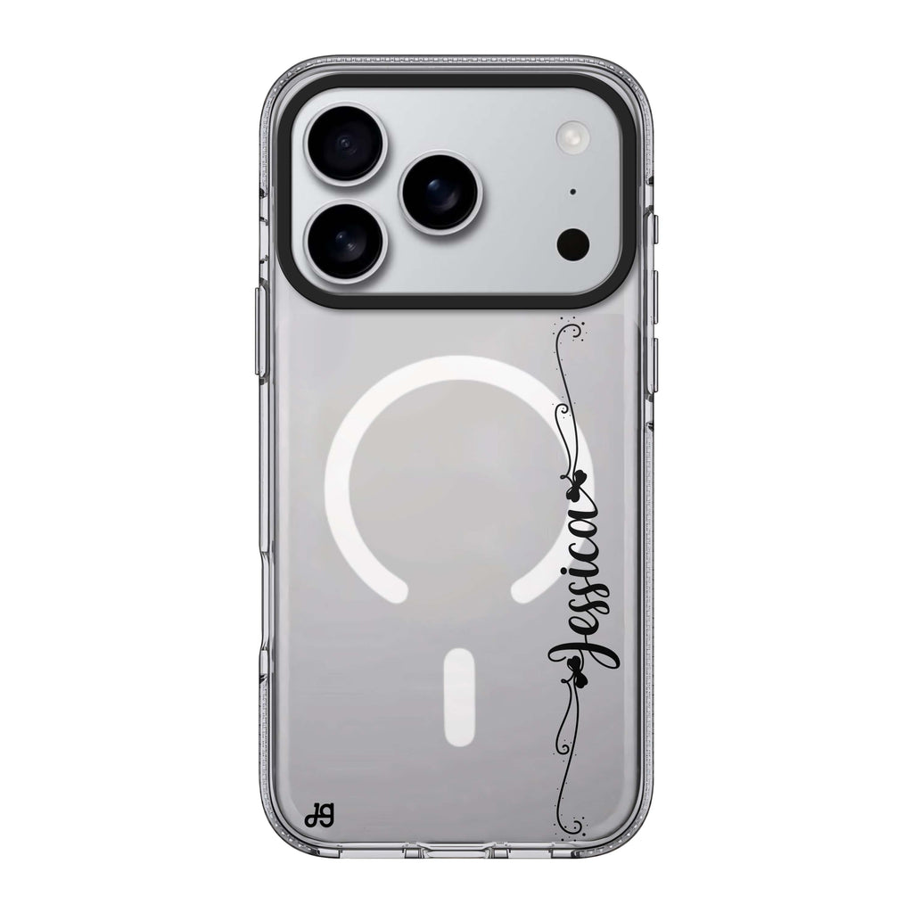 Custom 款式 1 iPhone 17 Pro Max MagSafe 水晶透明保護殼 插畫圖案設計 可自訂名字 圖1