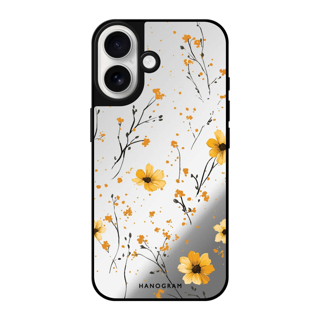 Reflective iPhone 16 Mirror Case –Golden Whisper iPhone Design