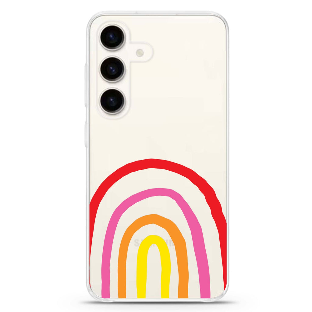 Rainbow Drawing Samsung Galaxy S26/S25/S24 水晶透明保護殼正面展示