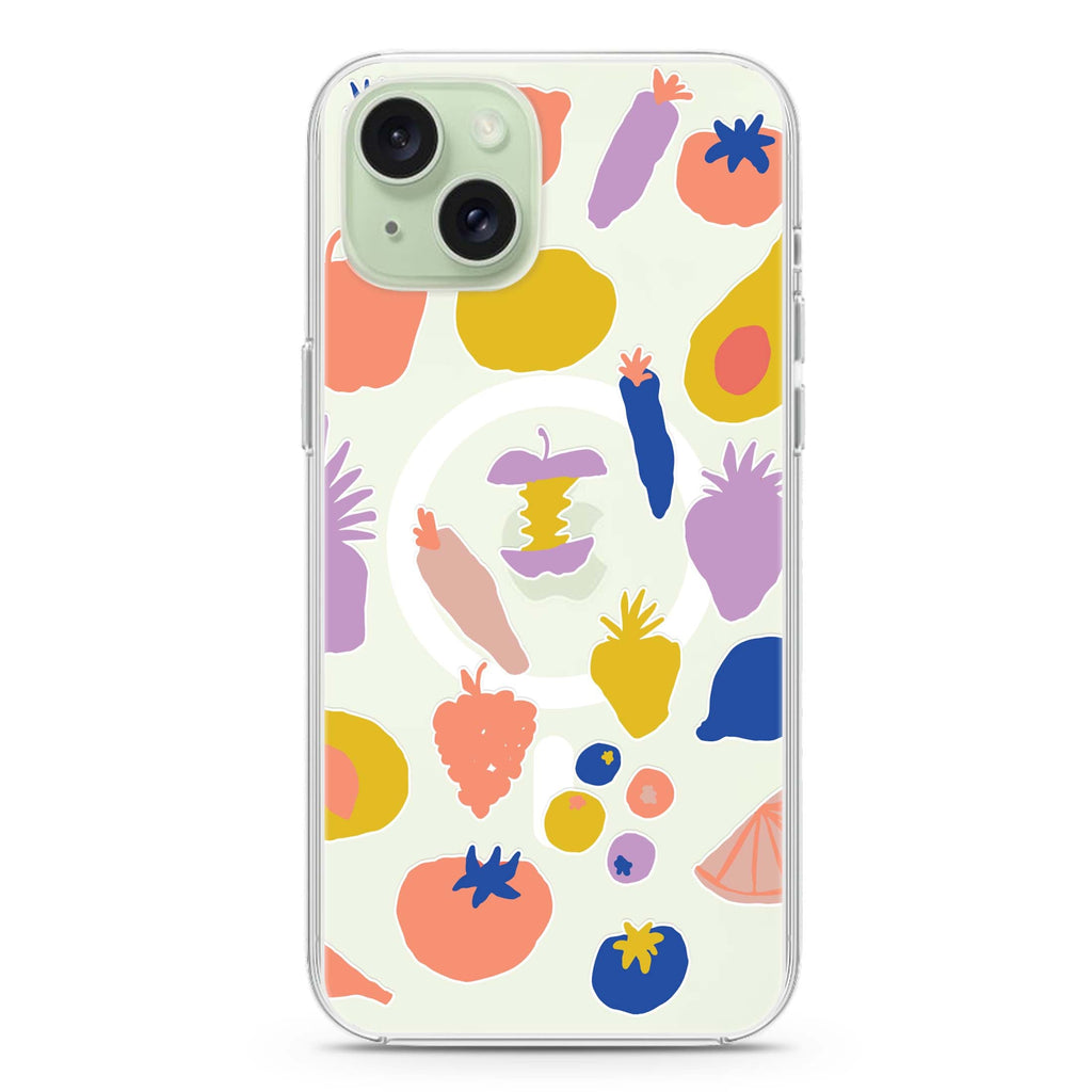 More Fruits iPhone 15 Magsafe 兼容水晶透明保護殼