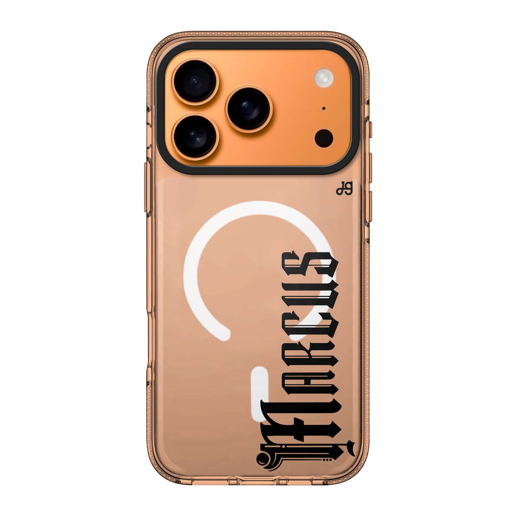 Custom 款式 4 iPhone 17 Pro Max MagSafe 水晶透明保護殼 插畫圖案設計 可自訂名字 圖1