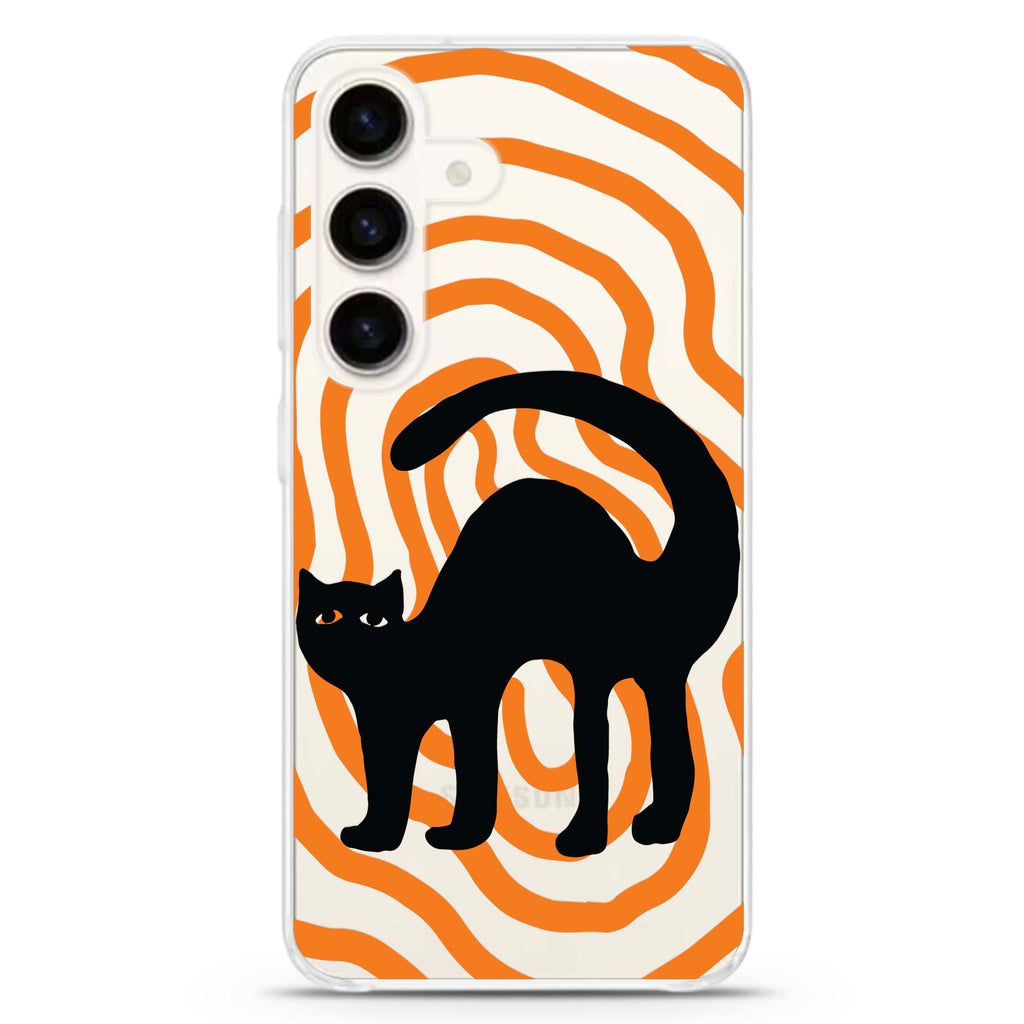 Fog cat Samsung Galaxy S26/S25/S24 水晶透明保護殼正面展示