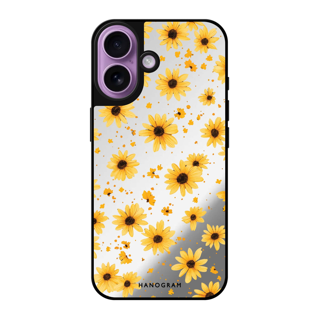 Reflective iPhone 16 Mirror Case –Golden Specks iPhone Design