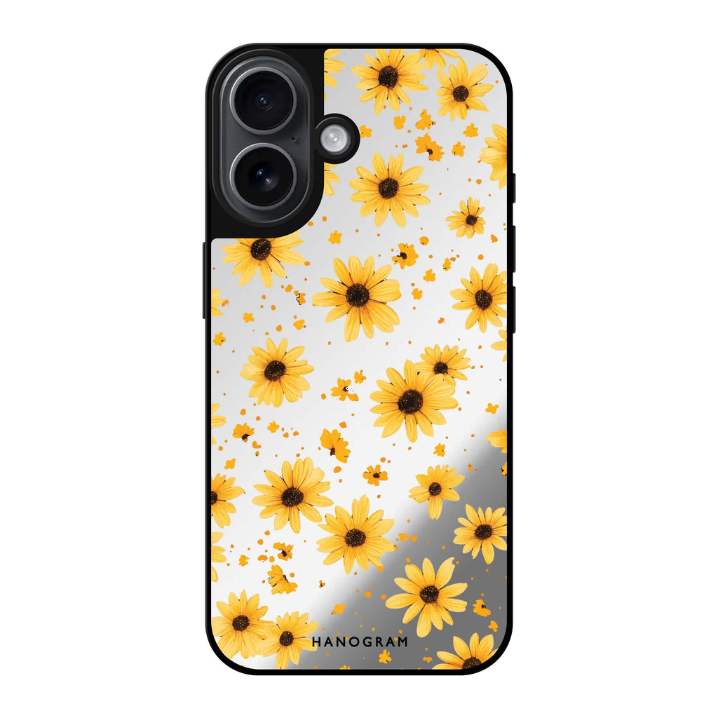 Reflective iPhone 16 Mirror Case –Golden Specks iPhone Design