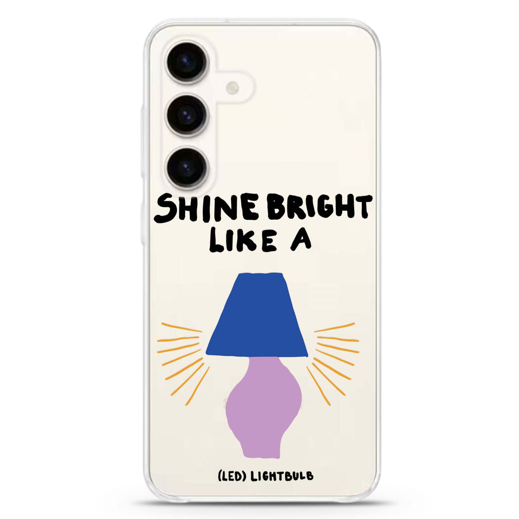 Shine Bright Like a LED Samsung Galaxy S26/S25/S24 水晶透明保護殼正面展示