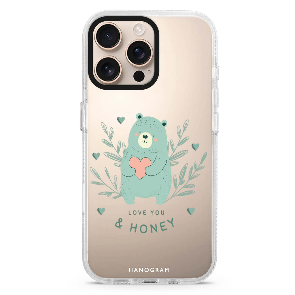 Honey Bear iPhone 16 Pro & 16 Pro Max Case - Personalized and Stylish Protection