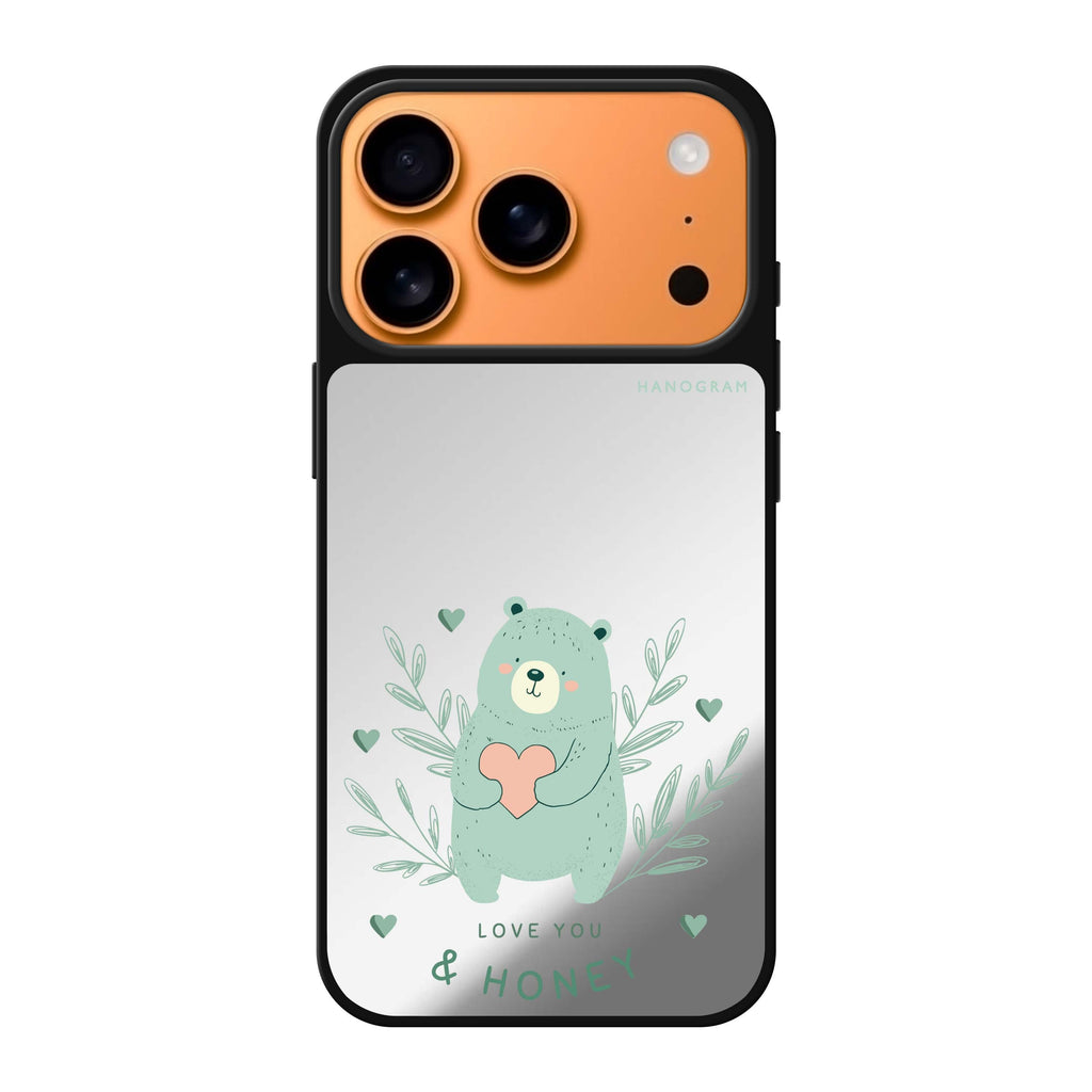 Honey Bear 小熊 iPhone 17 Pro Max 鏡面手機殼主圖