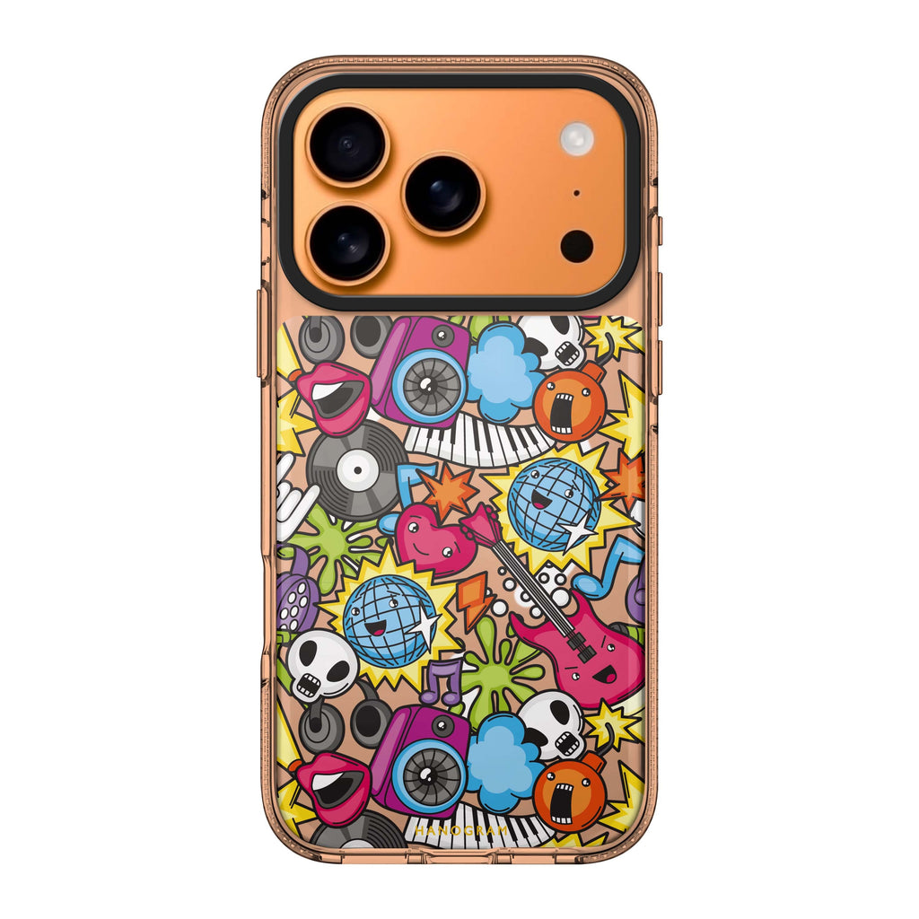 Music Time iPhone 17 Pro Max MagSafe 水晶透明保護殼 插畫圖案設計 圖1