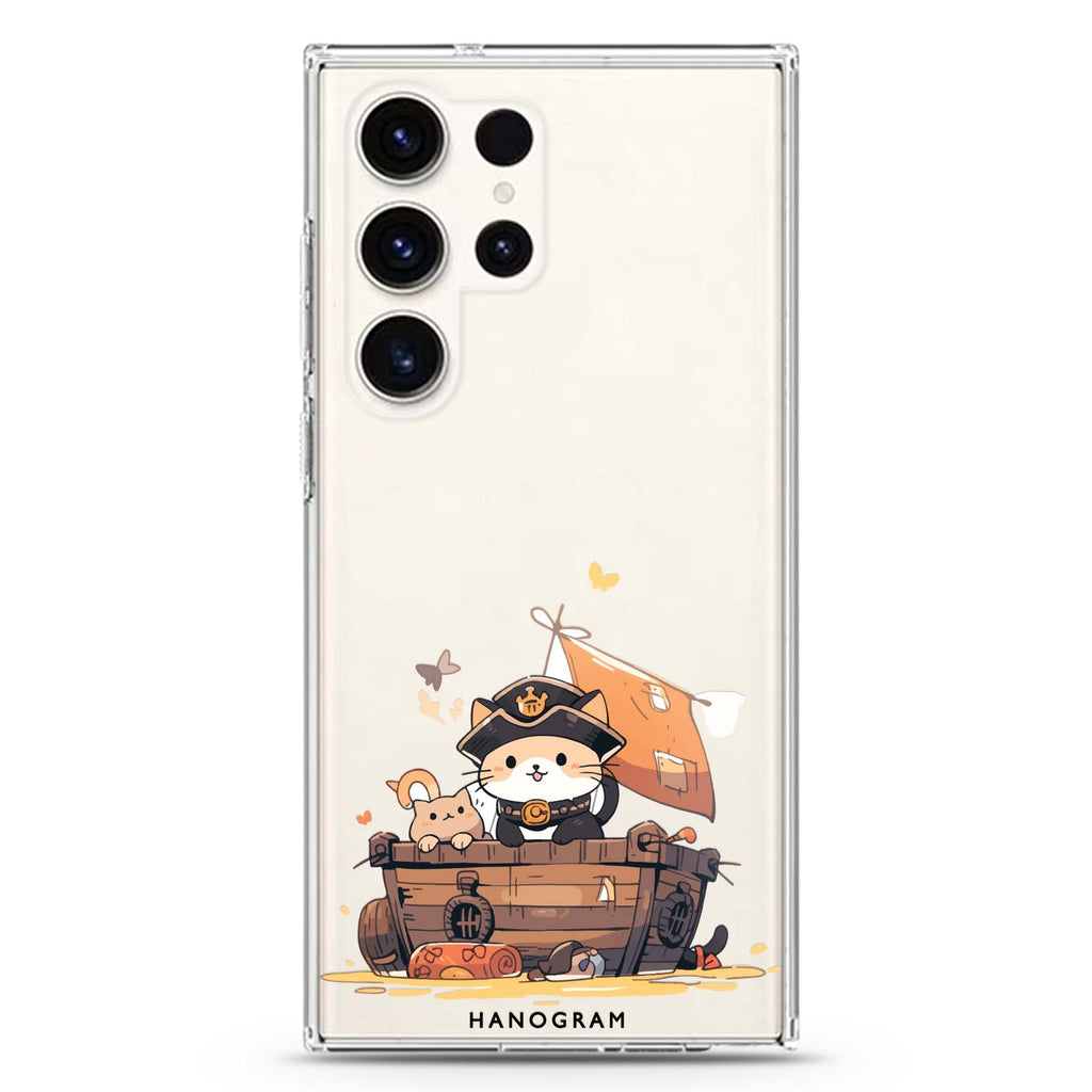 Feline Corsair Samsung Galaxy Ultra 透明保護殼，適用 S26/S25/S24/S23 Ultra，圖1