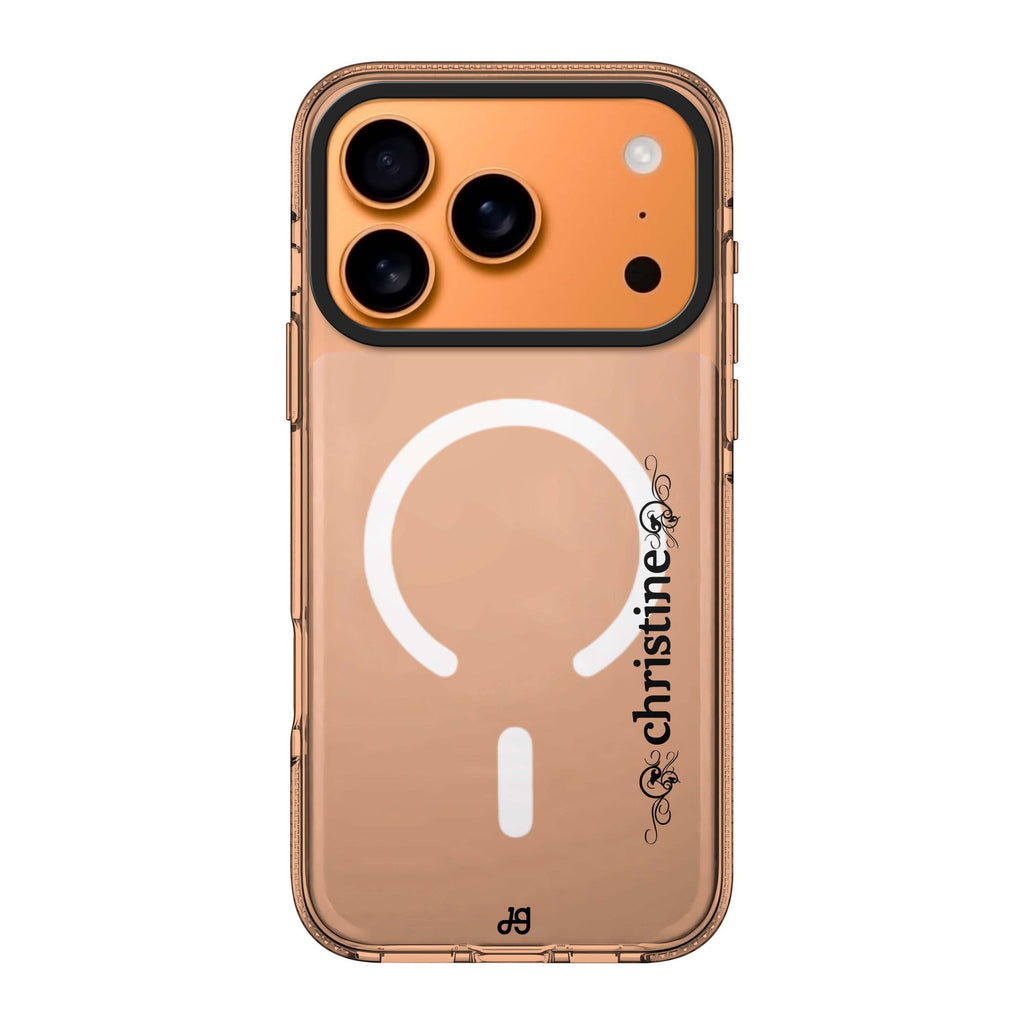 Grand Custom Name iPhone 17 Pro Max MagSafe 水晶透明保護殼 文字設計設計 可自訂名字及字色 圖1