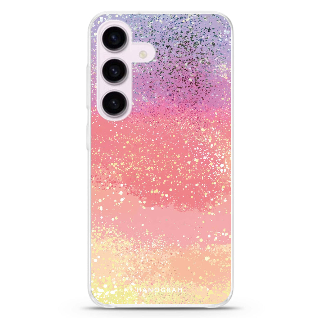 Pastel Prism Samsung Galaxy S26/S25/S24 水晶透明保護殼正面展示