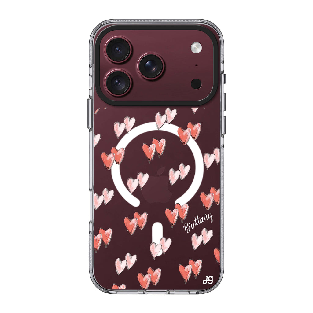 Double Heart 水晶透明保護殼