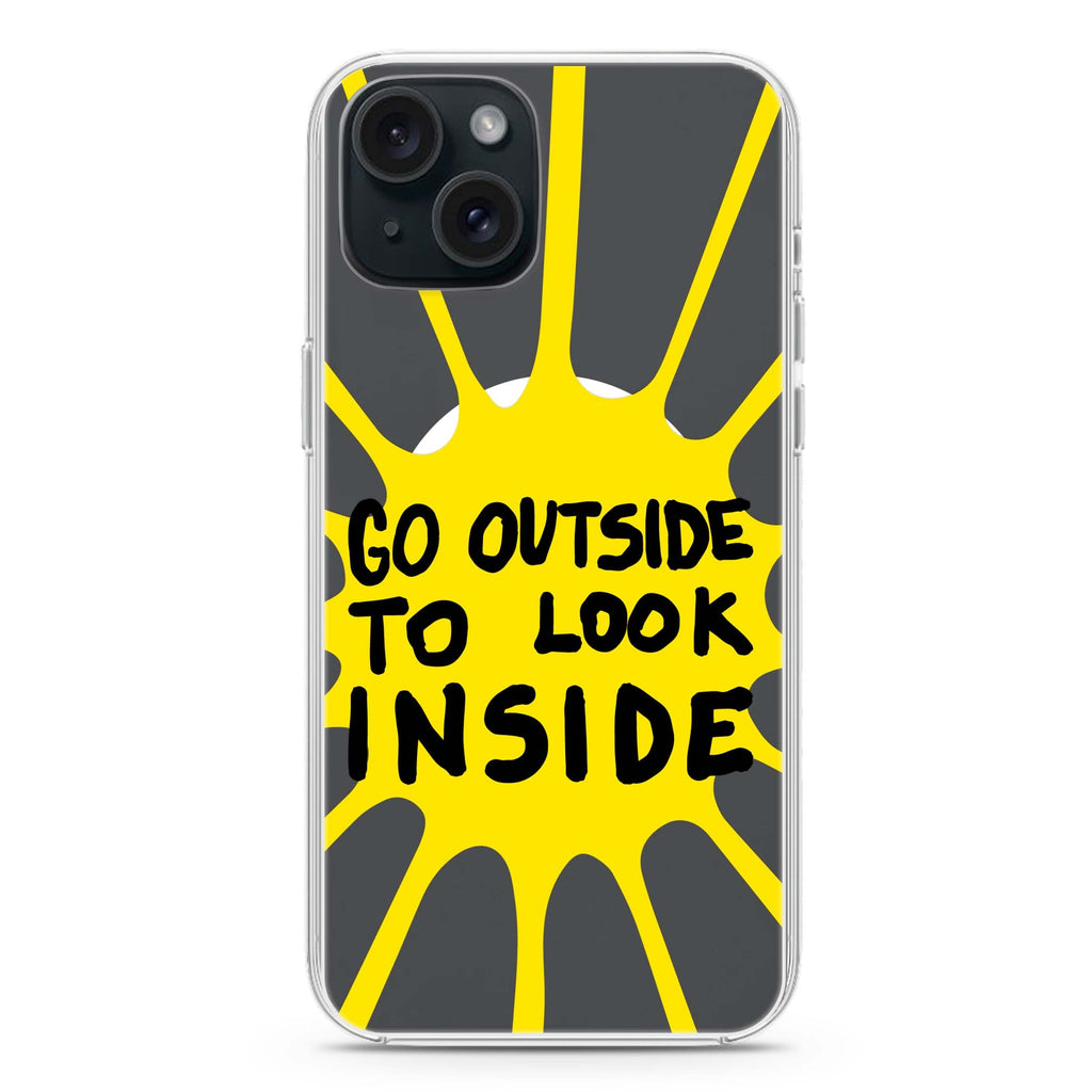 Go Outside to Look INSIDE shine iPhone 15 Magsafe 兼容水晶透明保護殼