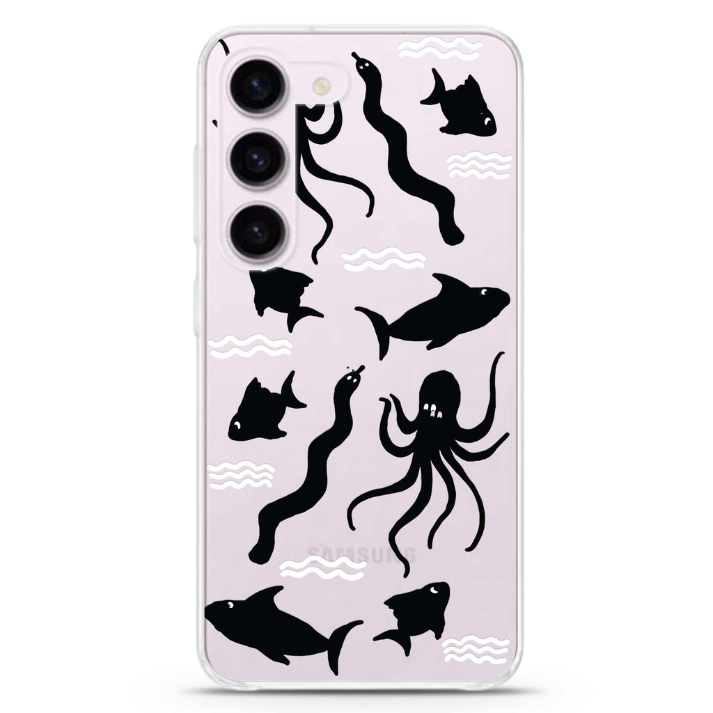 Water, Ocean and Sea Animals Samsung Galaxy 水晶透明保護殼