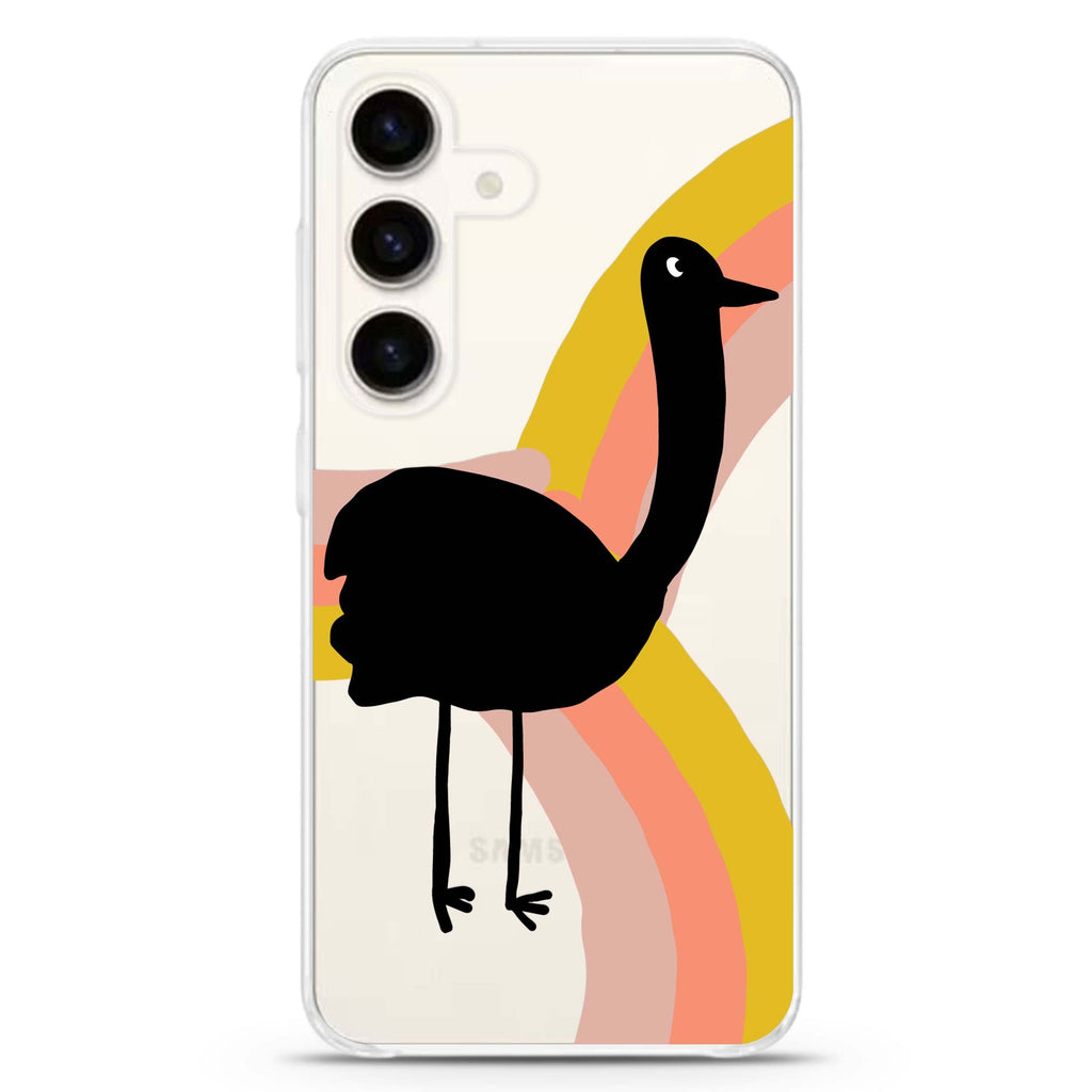 Rainbow Bird Samsung Galaxy S26/S25/S24 水晶透明保護殼正面展示