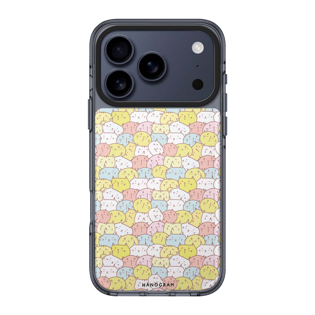 Meow Melodies iPhone 17 Pro Max MagSafe 水晶透明保護殼 貓圖案設計 圖1