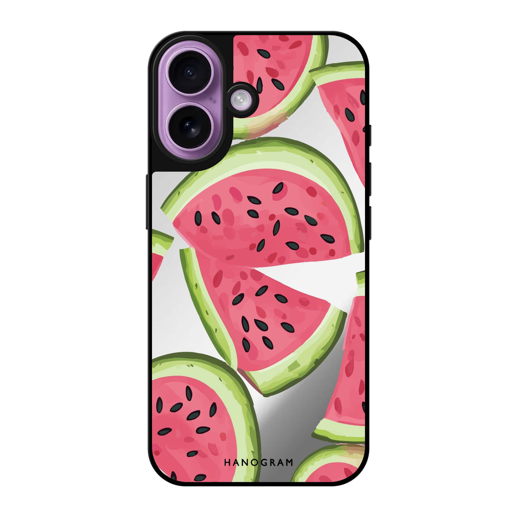 Reflective iPhone 16 Mirror Case –Melon Mood Design