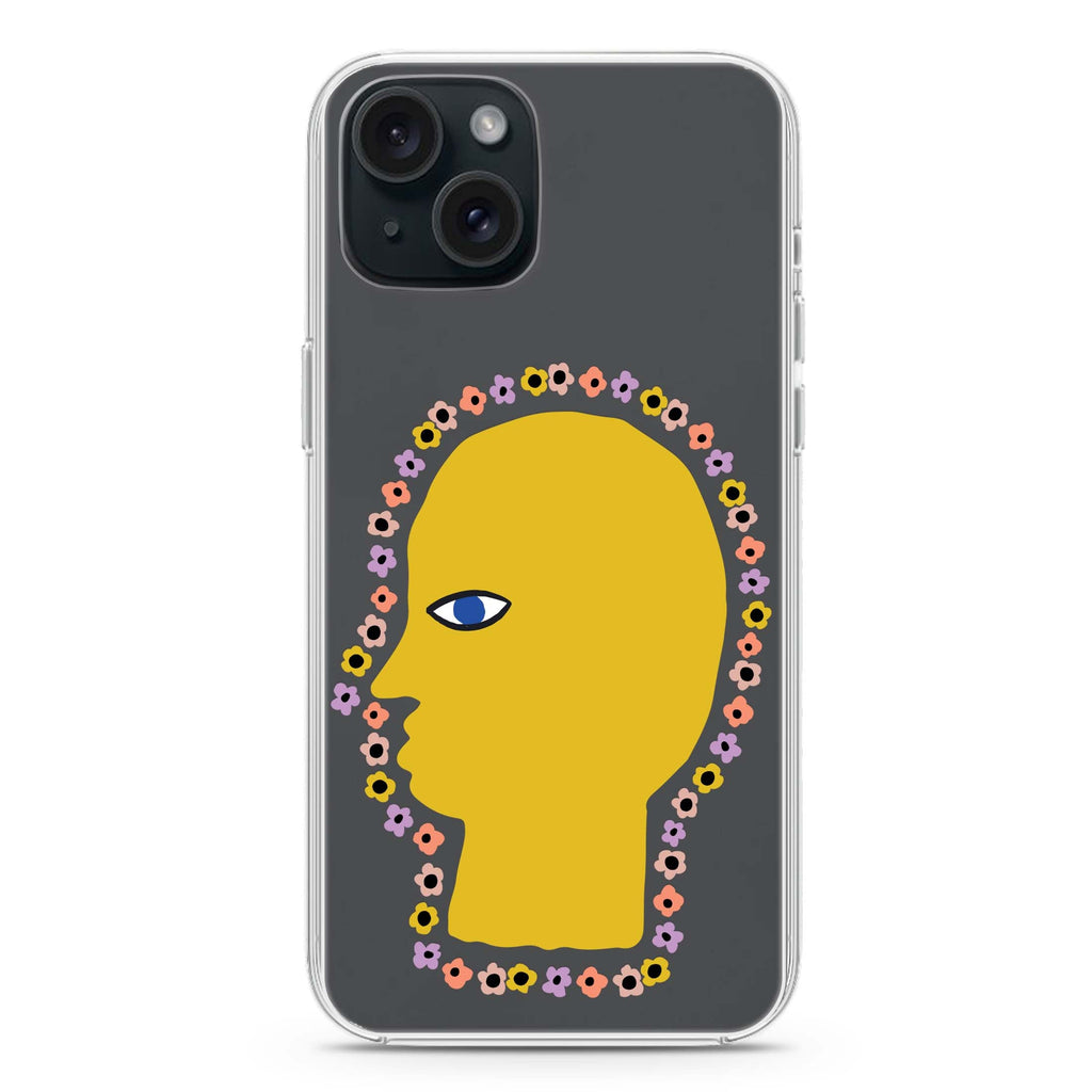 Floral Brain iPhone 15 水晶透明保護殼