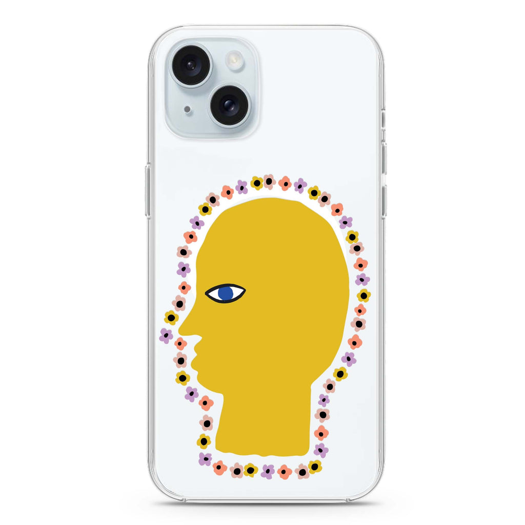 Floral Brain iPhone 15 Plus Magsafe 兼容水晶透明保護殼