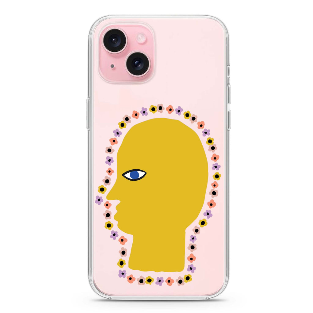Floral Brain iPhone 15 plus 水晶透明保護殼