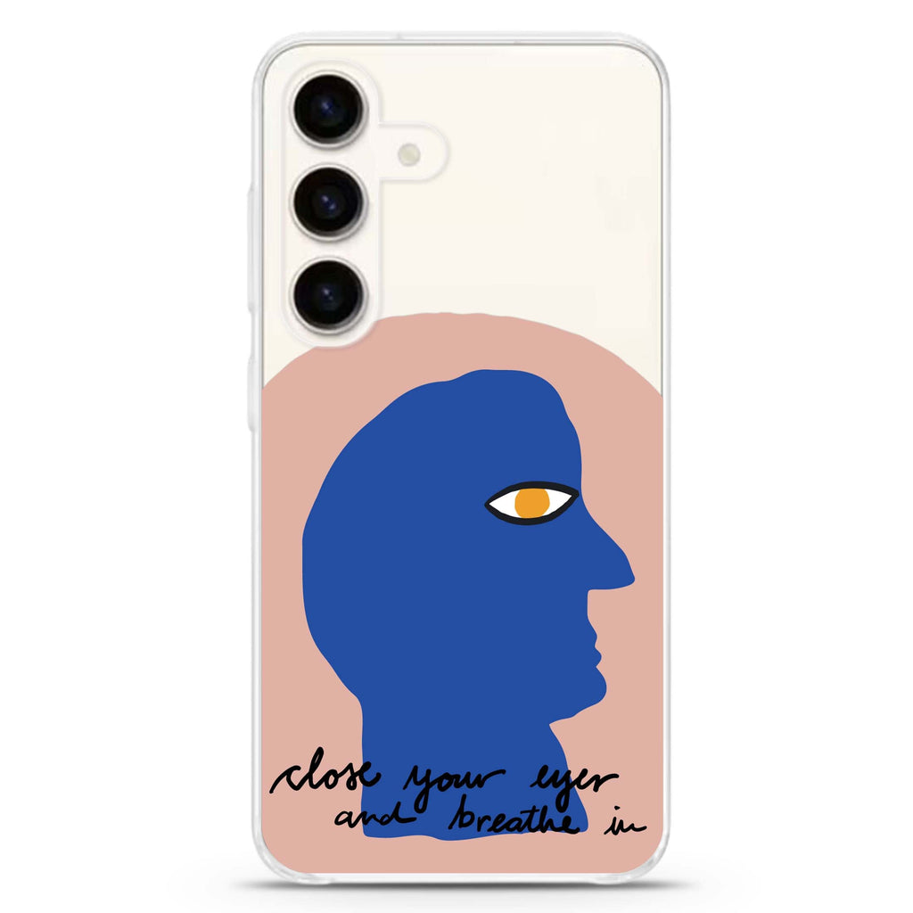 Breathe in Samsung Galaxy S26/S25/S24 水晶透明保護殼正面展示