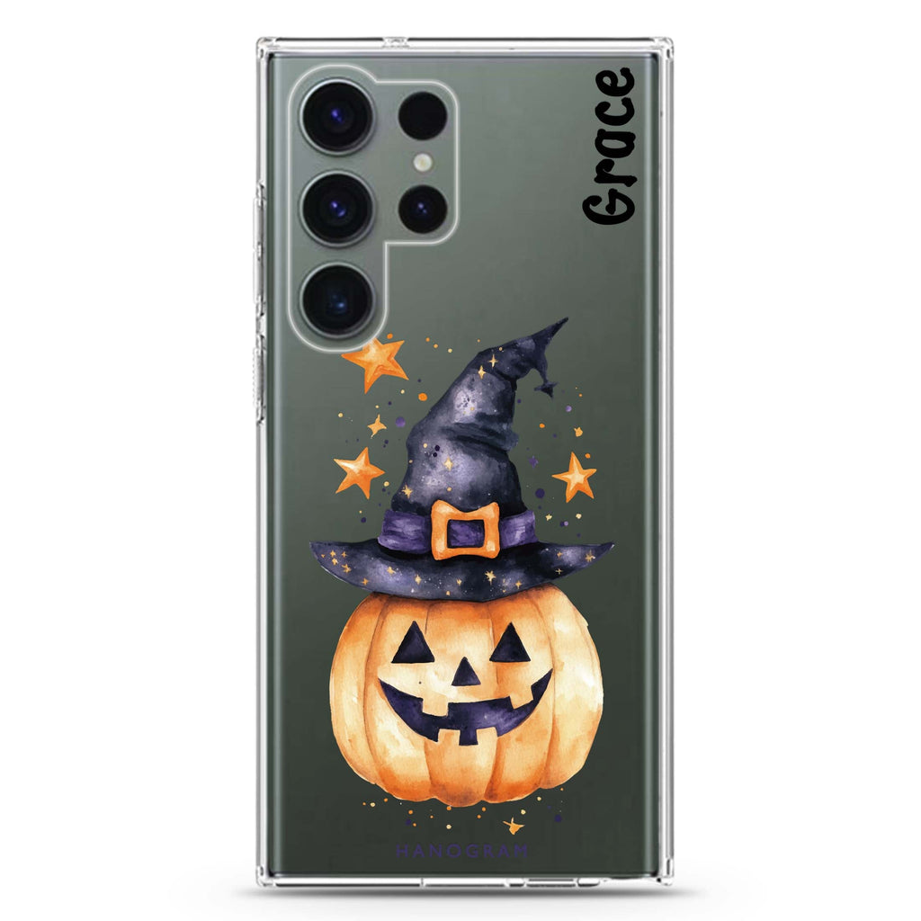 Spooky Star Bows Samsung Galaxy Ultra 可加名字透明保護殼，適用 S26/S25/S24/S23 Ultra，圖1