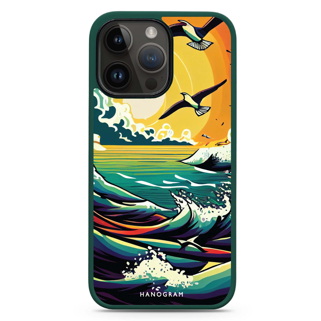 Seagulls & waves 防衝擊保護殼