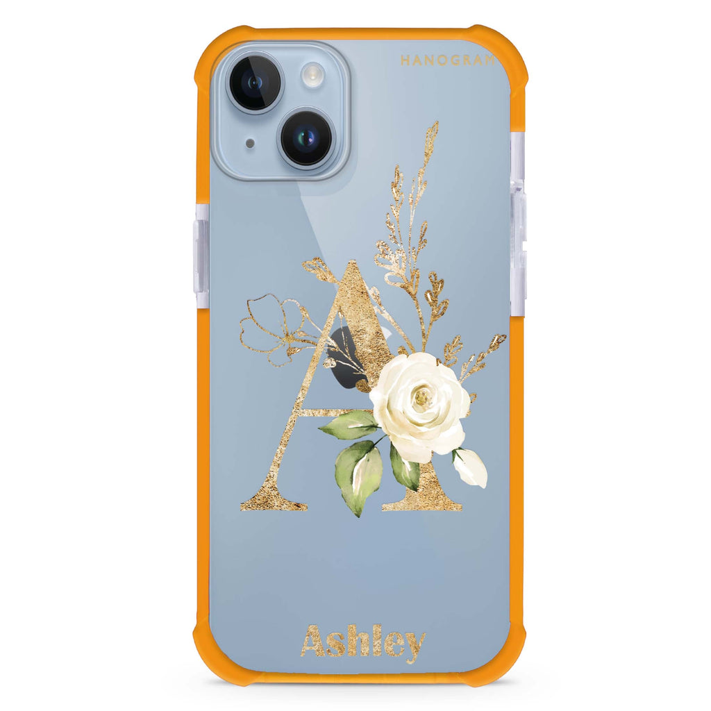 Golden Floral Monogram 超強防摔保護殼