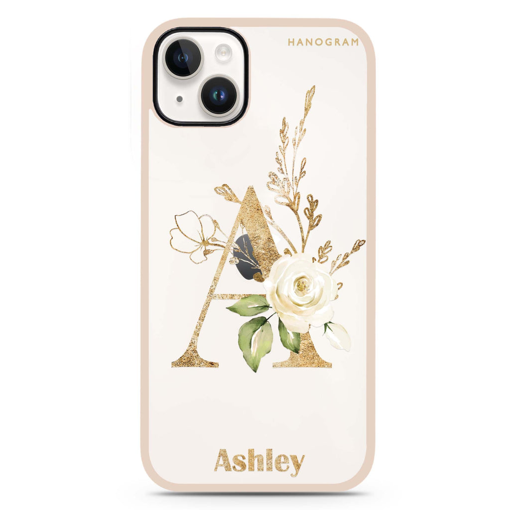 Golden Floral Monogram 防衝擊iPhone保護殼