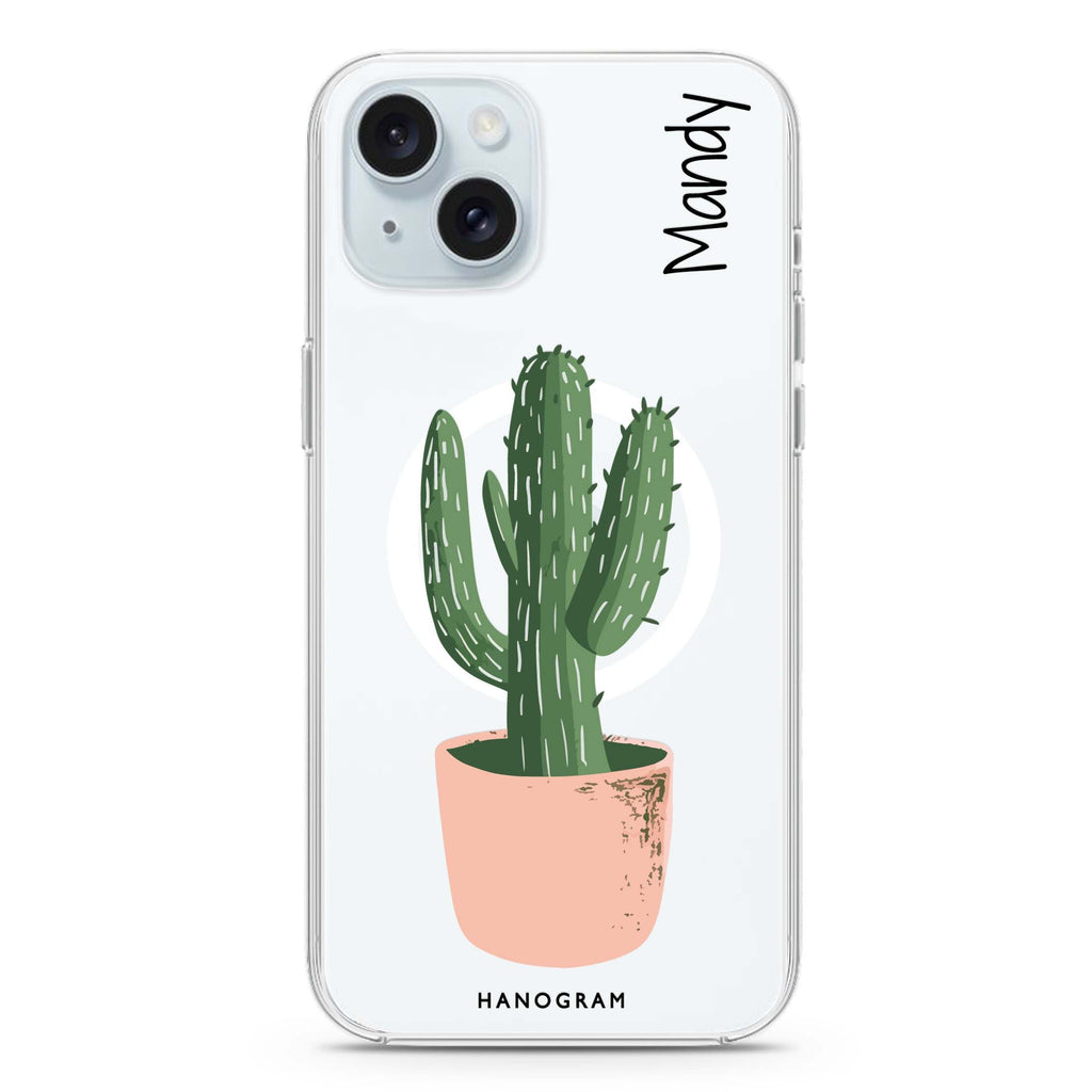 Cacti Delight iPhone 15 Magsafe 兼容水晶透明保護殼