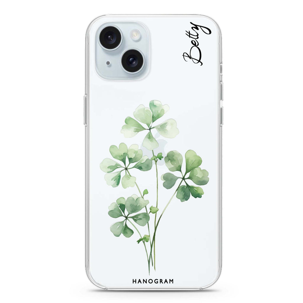 Luck's Leaf iPhone 15 Plus水晶透明保護殼