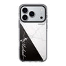 White And Black Marble iPhone 17 Pro Max MagSafe 水晶透明保護殼 雲石紋設計 可自訂名字 圖1